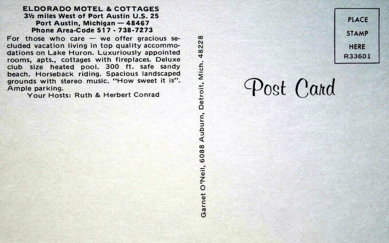 Eldorado Motel & Cottages - Eldorado Motel Postcard